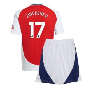 Arsenal Oleksandr Zinchenko #17 Dětské Domácí dres komplet 2024-25 Krátký Rukáv (+ trenýrky)